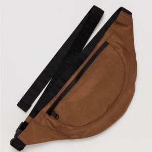 Brown Baggu crescent crossbody bag